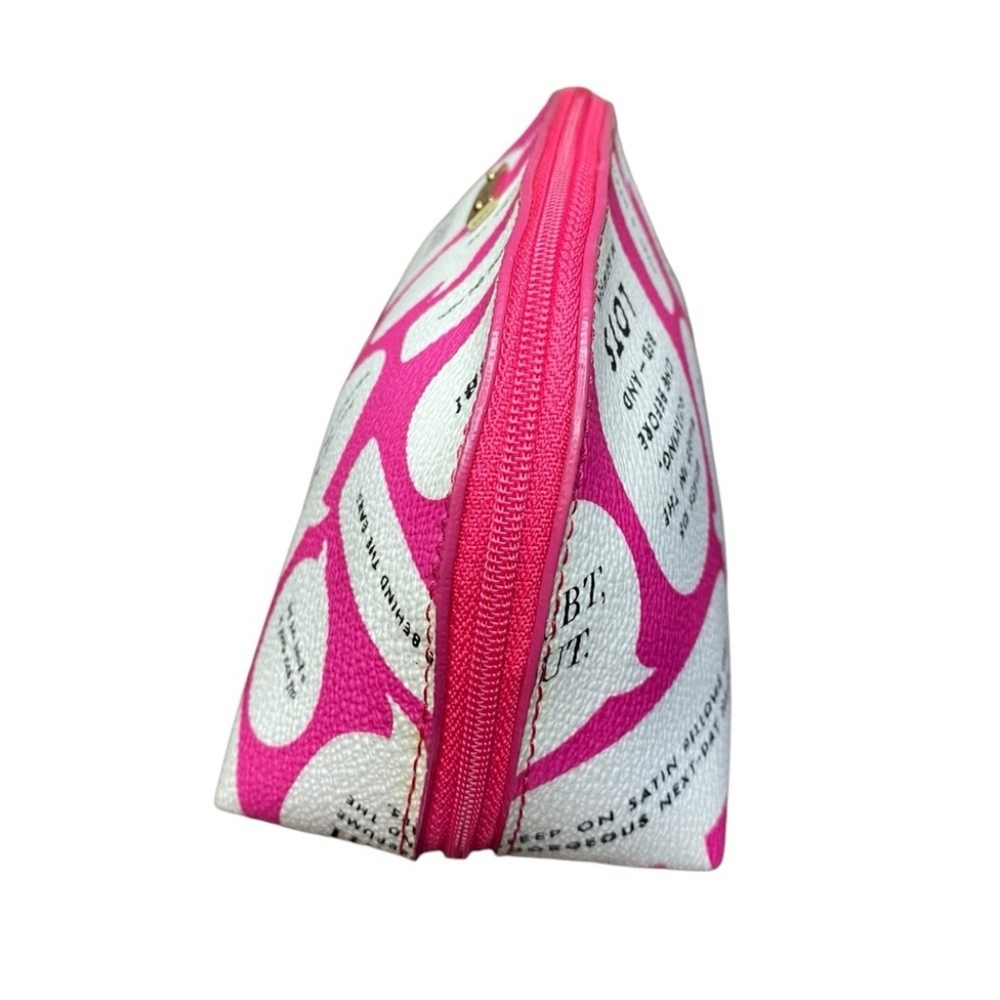 NWT Kate Spade Pink & White Speech Bubble Cosmetic Pouch - Picture 3 of 6
